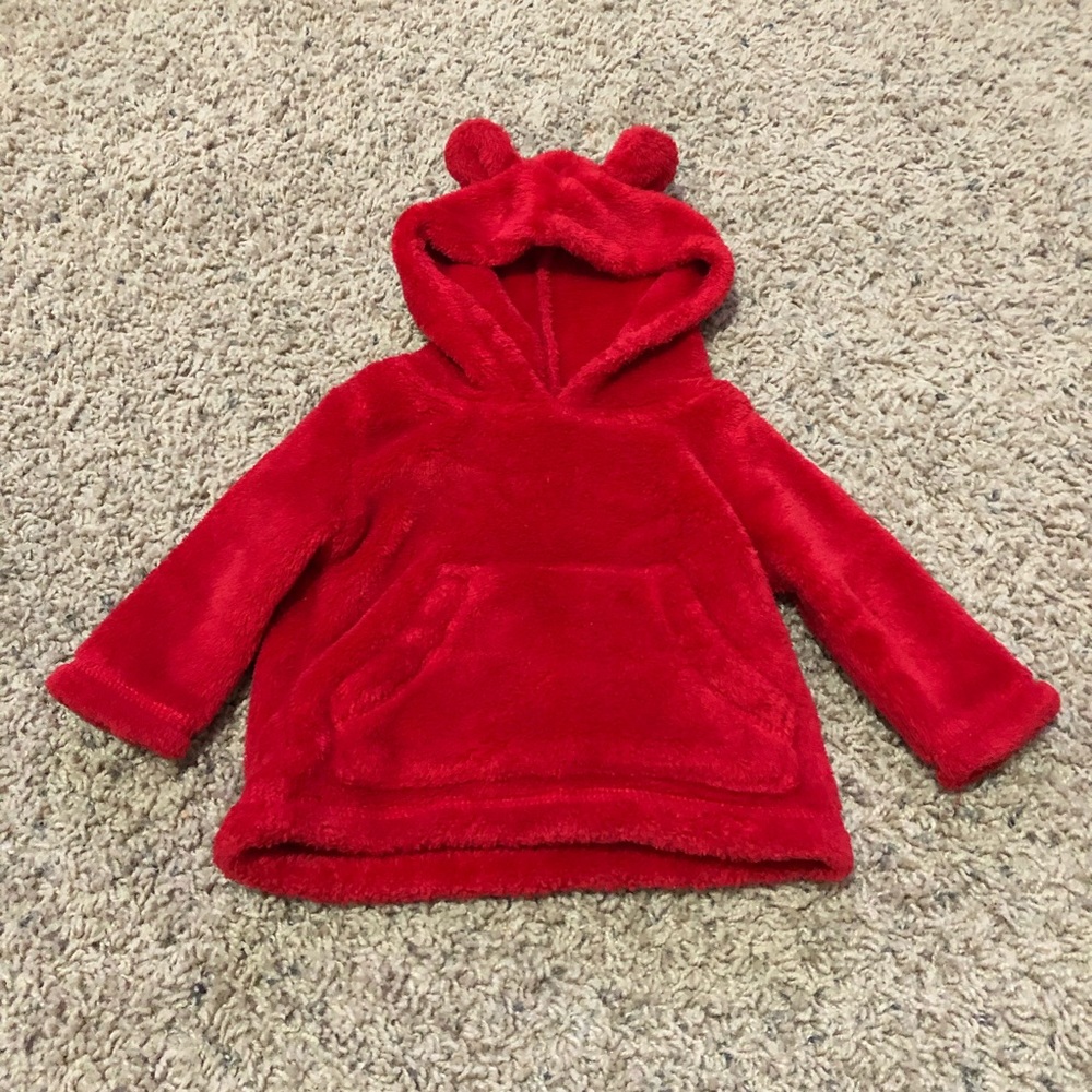 Carter's Red Fleece Hooded Sweatshirt with Ears 3M